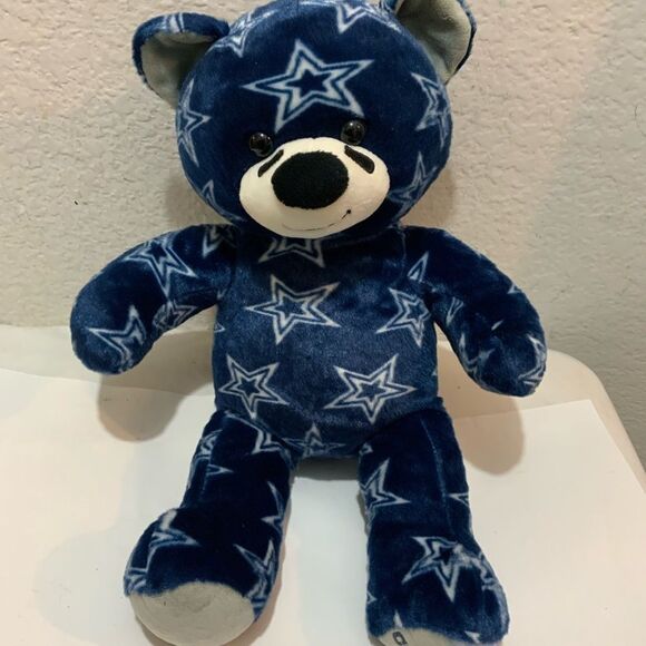 Build A Bear Dallas Cowboys NFL Print Bear 16” Very Clean - Picture 2 of 8